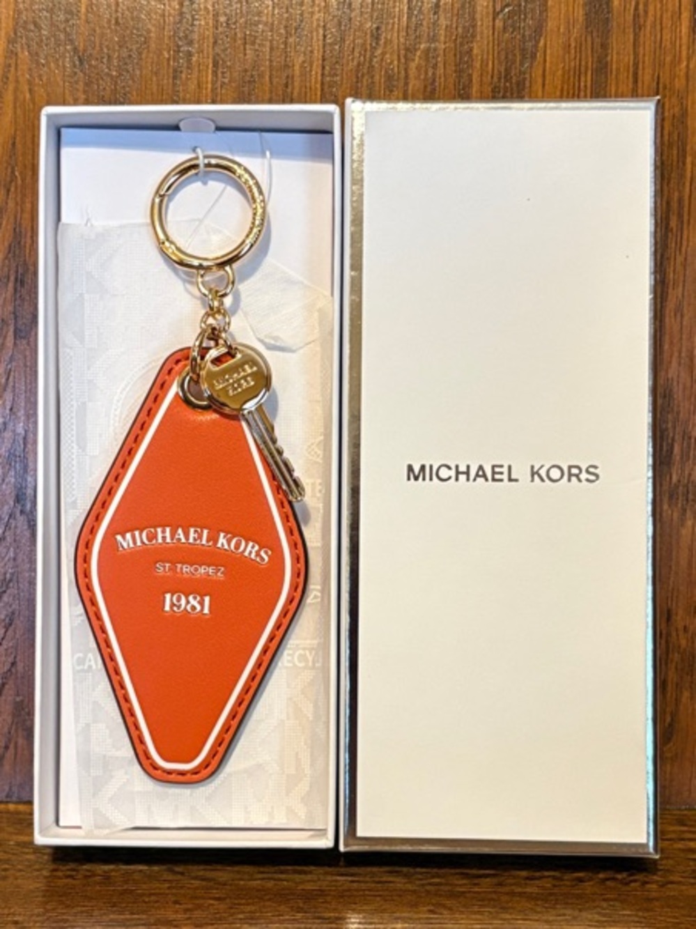 NWT-Michael Kors-St. Tropez 1981-Hotel Key-Bag Charm/Keychain-Mimosa-$59.50